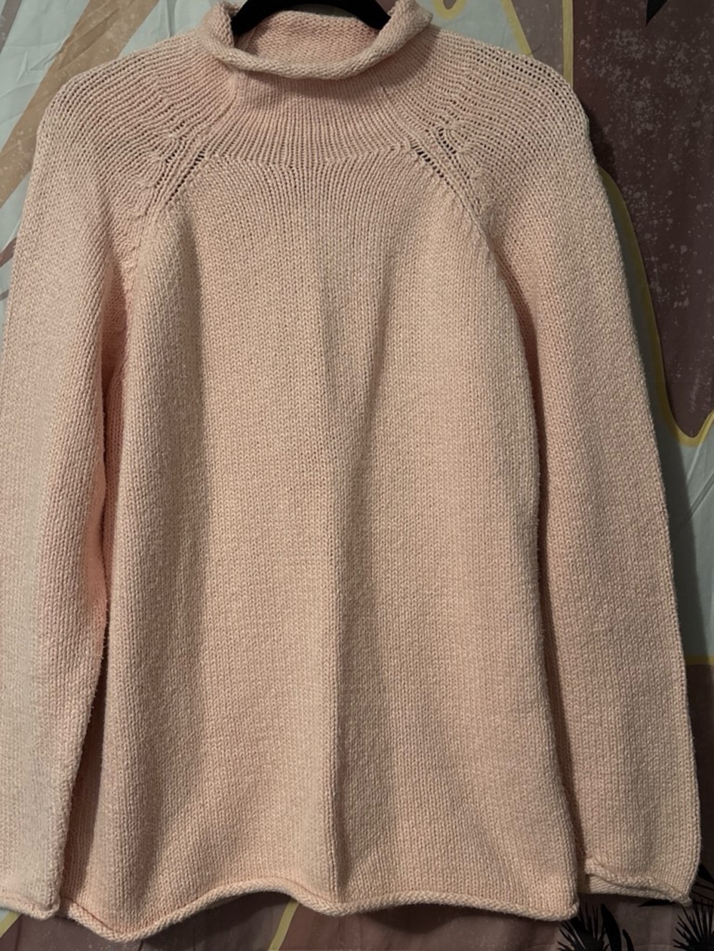 L.L. Bean Pale Pink Turtleneck Sweater